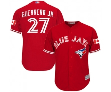 Men's Toronto Blue Jays #27 Vladimir Guerrero Jr. Replica Scarlet Alternate Cool Base Baseball Jersey