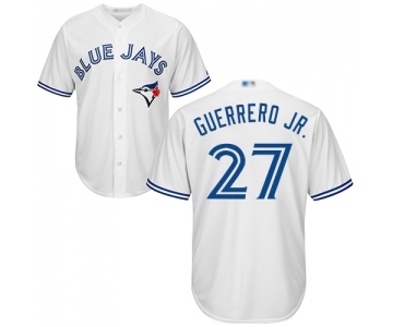 Men's Toronto Blue Jays #27 Vladimir Guerrero Jr. Replica White Home Baseball Jersey