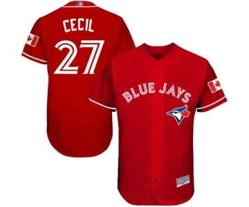 Men's Toronto Blue Jays #27 Vladimir Guerrero Jr. Scarlet Alternate Flex Base Authentic Collection Alternate Baseball Jersey