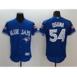 Men's Toronto Blue Jays #54 Roberto Osuna Majestic Blue Fashion Stars & Stripes Flex Base Player Jersey