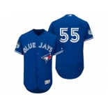 Men's Toronto Blue Jays #55 Russell Martin 2017 Spring Training Flex Base Authentic Collection Stitched Baseball Jersey