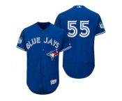 Men's Toronto Blue Jays #55 Russell Martin 2017 Spring Training Flex Base Authentic Collection Stitched Baseball Jersey