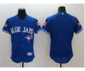 Men's Toronto Blue Jays Blank Majestic Blue Fashion Stars & Stripes Flex Base Jersey