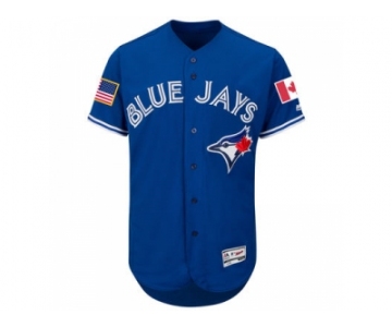 Men's Toronto Blue Jays Blank Royal Blue Stitched 2016 Fashion Stars & Stripes Flex Base Baseball Jersey