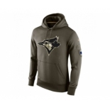 Men's Toronto Blue Jays Nike Olive Salute To Service KO Performance Hoodie