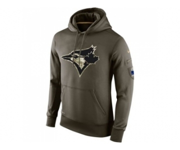 Men's Toronto Blue Jays Nike Olive Salute To Service KO Performance Hoodie