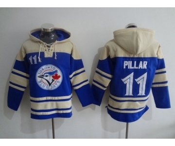 Mlb Toronto Blue Jays #11 Kevin Pillar Blue jerseys(pullover hooded sweatshirt)