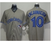 Toronto Blue Jays #10 Edwin Encarnacion Grey New Cool Base Stitched Baseball Jersey