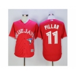 Toronto Blue Jays #11 Kevin Pillar Red New Cool Base 40th Anniversary Stitched Baseball Jersey