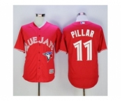 Toronto Blue Jays #11 Kevin Pillar Red New Cool Base 40th Anniversary Stitched Baseball Jersey