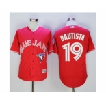 Toronto Blue Jays #19 Jose Bautista Red New Cool Base 40th Anniversary Stitched Baseball Jersey