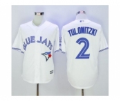 Toronto Blue Jays #2 Troy Tulowitzki White New Cool Base 40th Anniversary Stitched Baseball Jersey