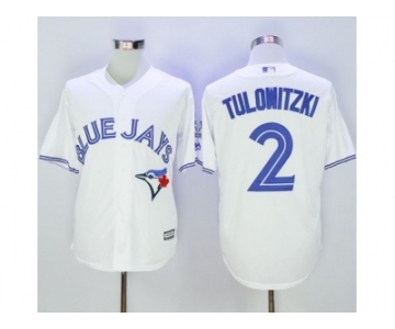 Toronto Blue Jays #2 Troy Tulowitzki White New Cool Base 40th Anniversary Stitched Baseball Jersey