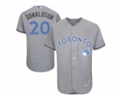 Toronto Blue Jays #20 Josh Donaldson Grey Flexbase Authentic Collection 2016 Father's Day Stitched Baseball Jersey