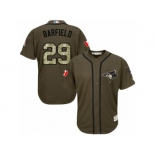 Toronto Blue Jays #29 Jesse Barfield Replica Green Salute to Service MLB Jersey