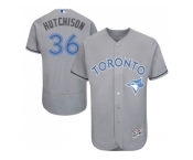 Toronto Blue Jays #36 Drew Hutchison Grey Flexbase Authentic Collection 2016 Father's Day Stitched Baseball Jersey