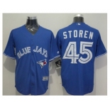 Toronto Blue Jays #45 Drew Storen Blue New Cool Base Stitched Baseball Jersey[Storen]