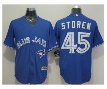 Toronto Blue Jays #45 Drew Storen Blue New Cool Base Stitched Baseball Jersey[Storen]