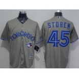 Toronto Blue Jays #45 Drew Storen Grey New Cool Base Stitched Baseball Jersey[Storen]