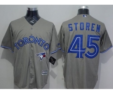 Toronto Blue Jays #45 Drew Storen Grey New Cool Base Stitched Baseball Jersey[Storen]