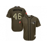 Toronto Blue Jays #46 Brett Anderson Replica Green Salute to Service MLB Jersey