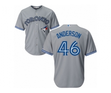 Toronto Blue Jays #46 Brett Anderson Replica Grey Road MLB Jersey