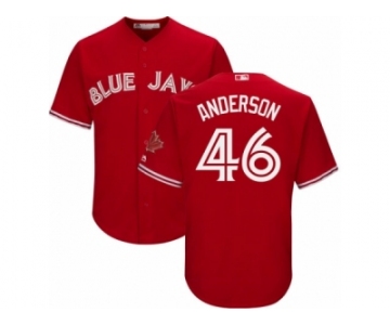 Toronto Blue Jays #46 Brett Anderson Replica Scarlet Alternate Cool Base MLB Jersey