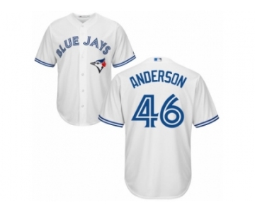 Toronto Blue Jays #46 Brett Anderson Replica White Home MLB Jersey