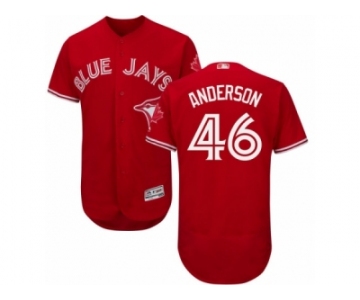 Toronto Blue Jays #46 Brett Anderson Scarlet Flexbase Authentic Collection Alternate MLB Jersey