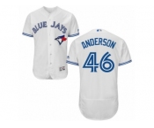 Toronto Blue Jays #46 Brett Anderson White Flexbase Authentic Collection MLB Jersey