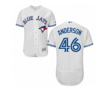 Toronto Blue Jays #46 Brett Anderson White Flexbase Authentic Collection MLB Jersey