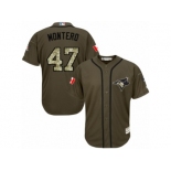 Toronto Blue Jays #47 Miguel Montero Authentic Green Salute to Service MLB Jersey