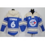 Toronto Blue Jays #6 Marcus Stroman Blue Sawyer Hooded Sweatshirt MLB Hoodie