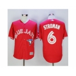 Toronto Blue Jays #6 Marcus Stroman Red New Cool Base 40th Anniversary Stitched Baseball Jersey