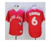 Toronto Blue Jays #6 Marcus Stroman Red New Cool Base 40th Anniversary Stitched Baseball Jersey