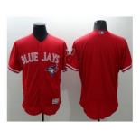 Toronto Blue Jays Blank Red Flexbase Authentic Collection Canada Day Stitched Baseball Jerse