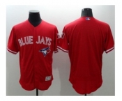 Toronto Blue Jays Blank Red Flexbase Authentic Collection Canada Day Stitched Baseball Jerse