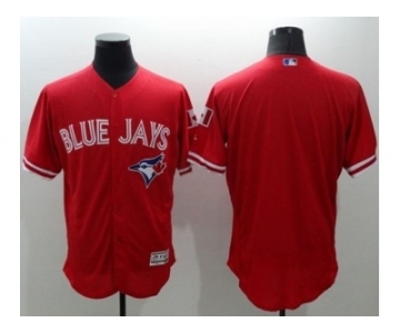 Toronto Blue Jays Blank Red Flexbase Authentic Collection Canada Day Stitched Baseball Jerse