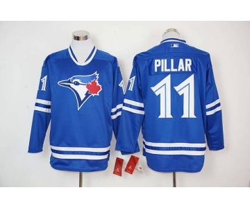 mlb jerseys toronto blue jays #11 kevin pillar blue long sleeve