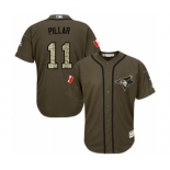 mlb jerseys toronto blue jays #11 kevin pillar green salute to service[Canadian flag]