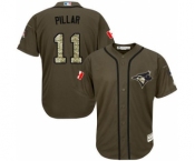 mlb jerseys toronto blue jays #11 kevin pillar green salute to service[Canadian flag]