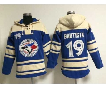 mlb jerseys toronto blue jays #19 bautista blue[pullover hooded sweatshirt]