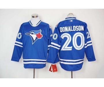 mlb jerseys toronto blue jays #20 josh donaldson blue long sleeve