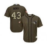 mlb jerseys toronto blue jays #43 r.a. dickey green salute to service