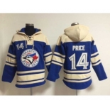 mlb toronto blue jays #14 price blue Hooded Sweatshirt jerseys