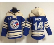 mlb toronto blue jays #14 price blue Hooded Sweatshirt jerseys