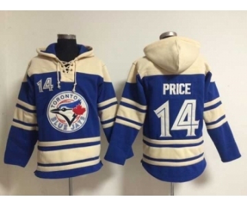 mlb toronto blue jays #14 price blue Hooded Sweatshirt jerseys