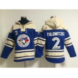 mlb toronto blue jays #2 tulowitzki blue Hooded Sweatshirt jerseys