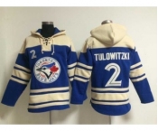 mlb toronto blue jays #2 tulowitzki blue Hooded Sweatshirt jerseys