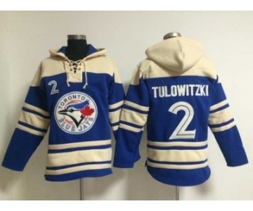 mlb toronto blue jays #2 tulowitzki blue Hooded Sweatshirt jerseys